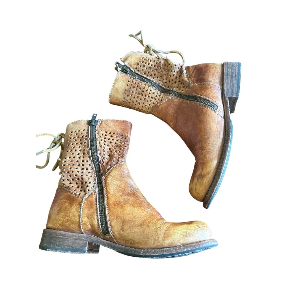 Bed Stu Cobbler Cheshire Boots 8 Mid-Calf Leather Zip Artisa boots - Picture 3 of 9
